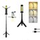Generic Rechargeable LED Camping Light Outdoor, Work Light With Tripod Stand, 360&deg; Foldable Rotatable, Digital Display, Dimmable Brightness, 6000mAh Battery, Camping Light With Stand, Portable