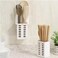 LIVVY Wall-Mounted Toothpaste Holder , Strong Adhesive Bathroom Storage Rack, Multifunctional Toothbrush Organizer For Bathroom, Easy Installation, Free Punching,