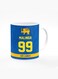 Designer Printed Coffee Mug with Heavy Duty Handle 11oz Ceramic Personalised Gift Mugs Cup - Cricket Player - Lasith Malinga, Jersey Number - 99 (With Logo)