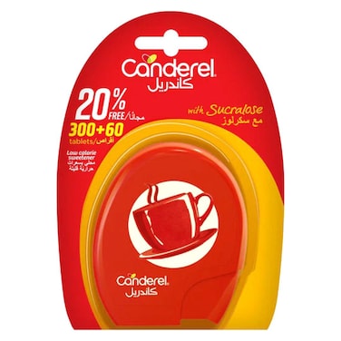 Canderel Sucralose Low Calorie Sweetener 300+60 Tablets