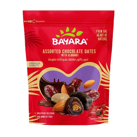 Bayara Assorted Chocolate Almond Dates 250g