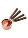 Measuring Spoons Set Brown/Gold 7.08x2.04 Inch, 7.28x2.44 Inch, 7.68x2.87 Inch, 8.07x3.34 Inch