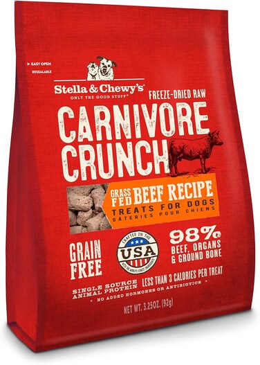 Stella &amp; Chewy's Freeze Dried Raw Carnivore Crunch Treats For Dogs Cage Free 173651