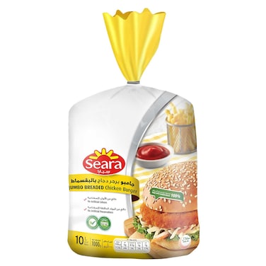 Seara Jumbo Breaded Chicken Burger, 1000g