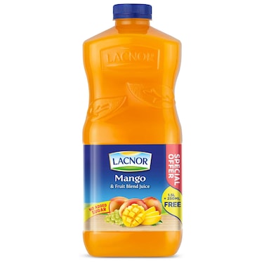 Lacnor Mango and Fruit Blend Juice, 1.5L + 250ml