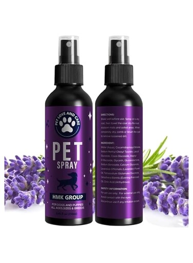 Lavender Oil Dog Deodorizing Spray - Deodorizer Spray for Smelly Dogs Puppies and Cats Calming Spray for Dog Puppies and Cat with Lavender Essential Oil Spray for Dog with Odor Detangler spray