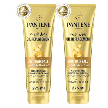 Pantene Pro V Anti Hair Fall Oil Replacement for Hair Prone to Break Leave In Conditioner 275ml Pack of 2