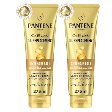 Pantene Pro V Anti Hair Fall Oil Replacement for Hair Prone to Break Leave In Conditioner 275ml Pack of 2