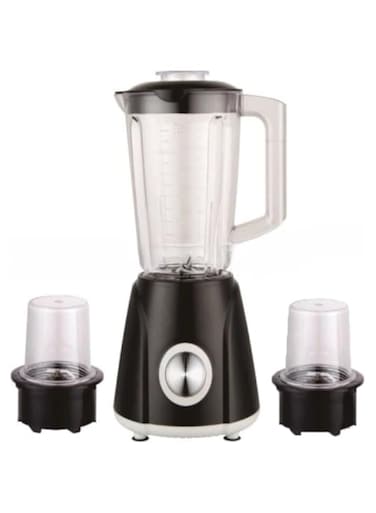 Disnie 3 in 1 Blender, 2 Liter Juicer Jar, 0.5L Small Jar for Coffee, Spice Grinder, Smoothie Maker, Ice Crusher, Countertop Juicer (3in1 Blender - Black)