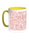 Flowers Motifs Printed Coffee Mug Red/White/Yellow 11ounce