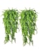 2 Pcs Artificial Ivy Leaf Plants, Fake Hanging Plants Ferns for DIY Wall Home Garden Hanging Basket Decor