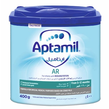 Aptamil Anti-Regurgitation Infant Formula Milk From Birth to 12 Months, Dietary Management of Regurgitation, Easy To Use Pack, 400g