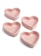 Paris Hilton Heart Shaped Ceramic Ramekins, 4-Piece