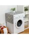 foissy washer dryer Machine top Cover, Washer &amp; Dryer Top Dustproof Cover/Fridge Dust Cover with 6 Side Storage Pockets Bags, Anti-Slip Washing Machine Cover for Home Kitchen Laundry Bathroom Decor