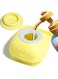 Dog Bath Brush Soft Silicone Dog Shampoo brush Puppy Massage Brush Washing Brush with Adjustable Ring Handle for Short &amp; Long Haired Dogs (Yellow)