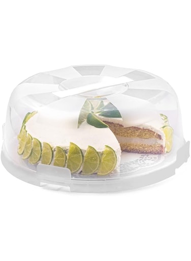 Snips Delice White Cake Holder - 28 cm x 9 cm Cake Storage Container