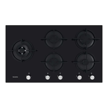 Ariston Built-In Hob AGS92SBK, Black, 5 Burners