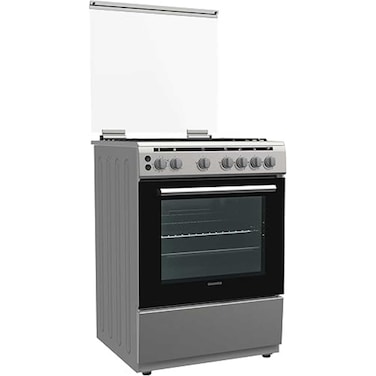 Daewoo Gas Cooker , 60 x 60cm 65L Oven with Cooling Fan, 4 Sabaf Burner Gas Stove Top with Flame Failure Safety , DGC,S664M , Made in Turkey , 1 Year Warranty