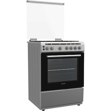 Daewoo Gas Cooker , 60 x 60cm 65L Oven with Convection Fan, Sabaf 4 Burner Gas Stove Top with Flame Failure Safety , DGC,S664HF , Made in Turkey , 1 Year Warranty