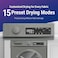 Daewoo Dryer , 8 kg Front Load Condenser Tumble Dryer 15 Preset Modes, Anti,Crease Function, Zinc Coated Steel Drum , DCD,8S15P , Made in Turkey , 1 Year Warranty