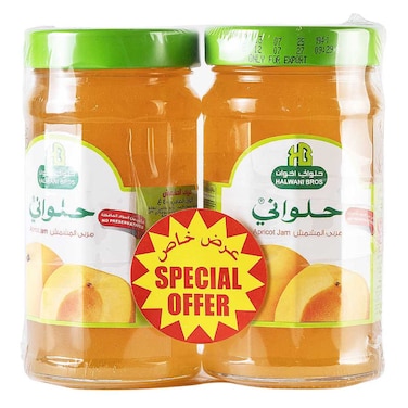 Halwani Bros Apricot Jam, 400g Pack of 2
