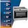 Daewoo Ceramic Cooker 90 x 60cm , Electric Stove 90L Oven with Convection Fan, 5 Cooking Zone Infrared Stovetop with 8 Program Modes, Digital Timer , DCC,S965HF , Made in Turkey , 1 Year Warranty
