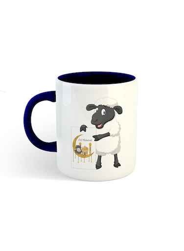 Al-Adha Sheep Printed Mug White/Navy