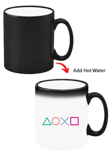 Color Changing Heat Sensitive Ceramic Mug, Image Revealed When HOT Liquid is Added! PS sumbol