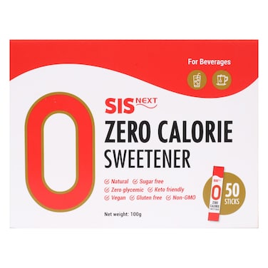 SIS Next Zero Calorie Sweetener Sticks, 100g