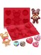 YHRY Chocolate Molds Silicone for Bear Snack Treat Box, 2 Pcs Bear Diamond Heart Cylinder 3 in 1 Silicone Molds for Baking, DIY Breakable Christmas Day Valentines Day Gifts