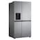 LG Side By Side Refrigerator GR-L267SLRL Platinum Silver 617L