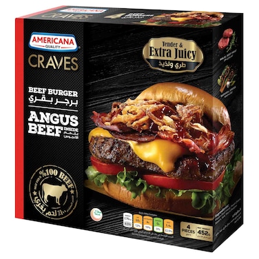 Americana Craves Angus Beef Burger, 452g