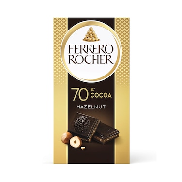 Ferrero Rocher Dark Hazelnut Tablets 90g