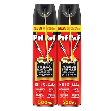 Pif Paf Cockroach &amp; Ant Killer Spray 400ml + 100ml Pack of 2