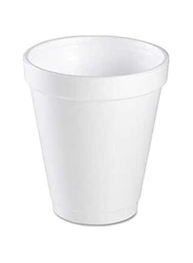 Saqopack Disposable Foam Cup 25-Pieces Set, 6 oz Capacity