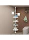 Delavala 4 Tier Adjustable Shelf Bathroom Organizer Corner Shower Caddy Holder, Stainless Telescopic Shower Corner Bathroom Shelf Rack Heavy Duty, Shelf Stand 4 Tier Adjustable Bathroom Corner Rack