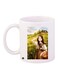 Cartoon Girl Printed Coffee Mug White/Green/Beige