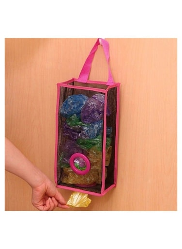 Wall Hanging Mesh Garbage Bag Storage Organizer