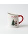White &amp; Red Ceramic Christmas Teapot 600 ml &acirc;&euro;&ldquo; Merry Christmas Themed Holiday Teapot