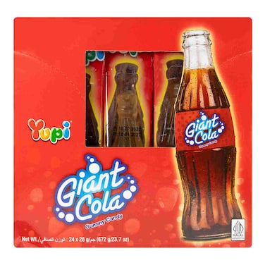 Yupi Giant Cola Candy, 28g Pack of 24