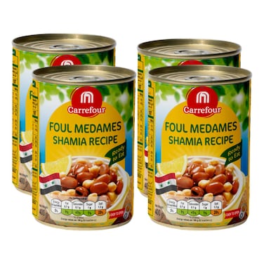 Carrefour Foul Medames Shamia Recipe Ready To Eat 400g Pack of 4