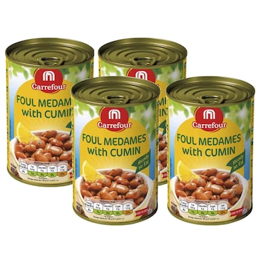 Carrefour Foul Medames With Cumin 400g Pack of 4