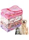 4 Pcs Pet Dog Fleece Blanket Paw Print Puppy Blanket for Small Medium Pet Dog Cat Warm Soft Sleep Mat Puppy Kitten Soft Blanket Throw Doggy Warm Bed Mat (White, Coffee, Pink, Purple,Medium)