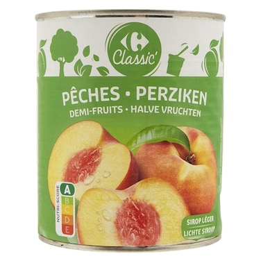 Carrefour Classic Peach Halves In Syrup 820g
