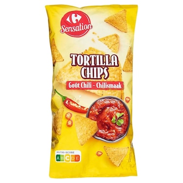Carrefour Sensation Chilli Tortilla Chips, 200g