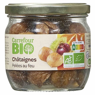 Carrefour Bio Fire-Roasted Peeled Chestnuts, 210g