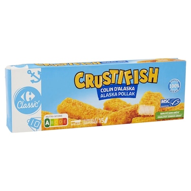Carrefour Classic Breaded Alaska Pollock Fish Fingers, 450g