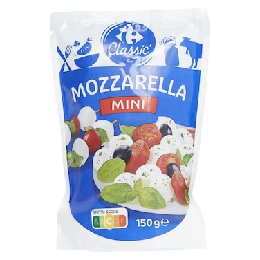 Carrefour Classic Cow Milk Mozzarella Mini Balls 150g