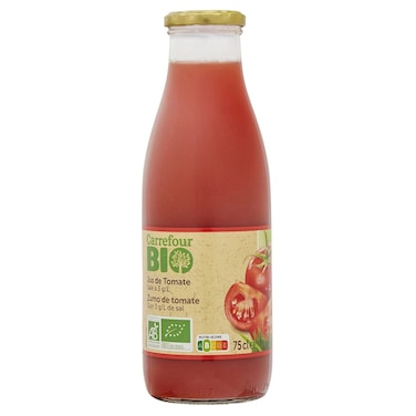 Carrefour Bio Organic Pure Tomato Juice, 75cl