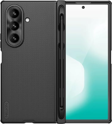 Nillkin Super Frosted Shield Fold Magnetic Case for Samsung Galaxy Z Fold 8 Ultra &ndash; Frosted Matte Hard PC Protective Cover with Magnetic Charging Compatibility &ndash; (With Pen Slot) Black